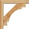 Ekena Millwork Merced Block Rough Sawn Bracket w/ Offset Brace, Western Red Cedar, 4"W x 18"D x 18"H BKT0402X18X18MRC05RWR - alternate 2
